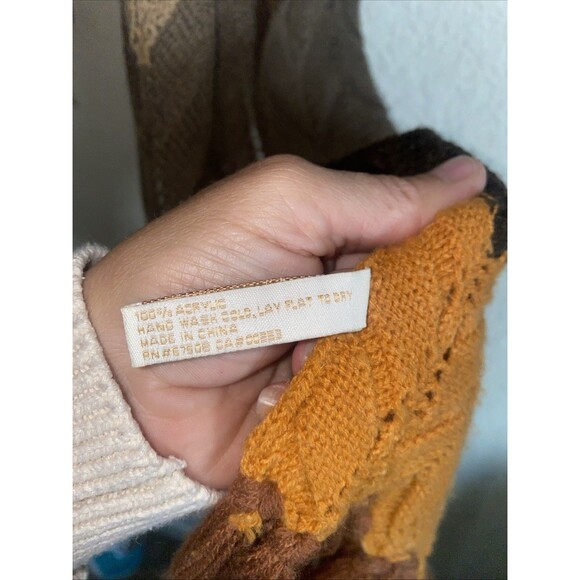 Cable Knit Fisherman Long Fall Scarf 18 Collection Eighteen Fringe Colorblock - Picture 5 of 7